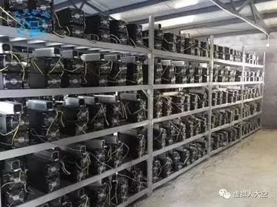 A powerful mining rig in action, showcasing the hardware essential for Bitcoin extraction